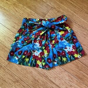 Staud Cotton Poplin Sage Short in Abstract Floral